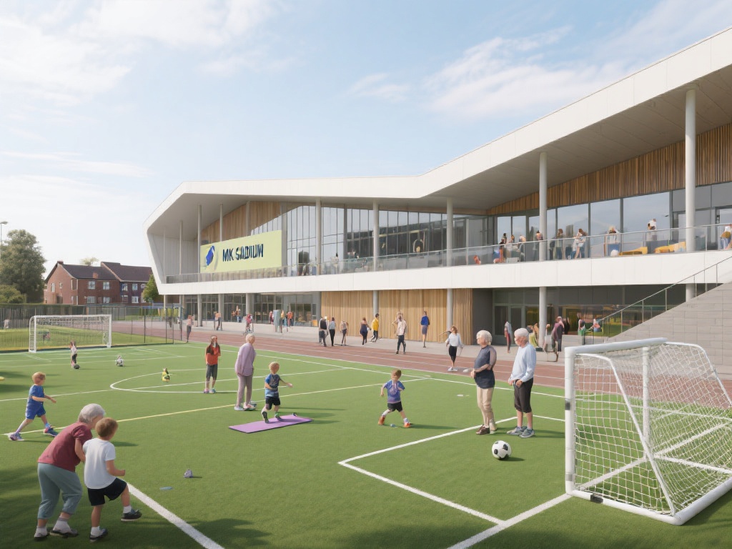 MK体育馆坐落于英国的一个典型社区中，其核心目标是